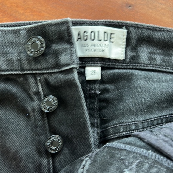 Agolde Denim Short Shorts - Picture 2 of 5